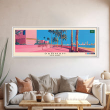 Load image into Gallery viewer, Dammam, Saudi Arabia Panoramic Canvas Print, Dammam, Saudi Arabia Painting, Saudi Arabia Art, Dammam Travel Poster, Travel Art, Vacation Gift