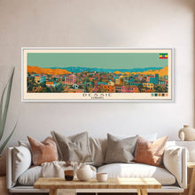 Load image into Gallery viewer, Dessie, Ethiopia Panoramic Canvas Print, Dessie, Ethiopia Painting, Ethiopia Art, Dessie Travel Poster, Travel Art, Housewarming Gift