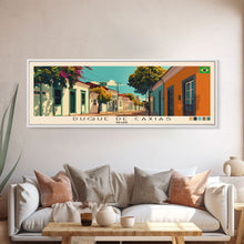 Load image into Gallery viewer, Duque de Caxias, Brazil Panoramic Canvas Print, Duque de Caxias, Brazil Painting, Brazil Art, Duque de Caxias Travel Poster, Travel Art, Housewarming Gift