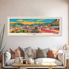 Load image into Gallery viewer, Durango, Mexico Panoramic Canvas Print, Durango, Mexico Painting, Mexico Art, Durango Travel Poster, Travel Art, Guest Room Painting
