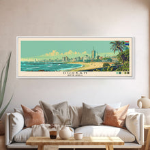 Load image into Gallery viewer, Durban, South Africa Panoramic Canvas Print, Durban, South Africa Painting, South Africa Art, Durban Travel Poster, Travel Art, Guest Room Painting