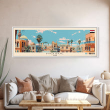Cargar imagen en el visor de la galería, Mosul, Iraq Panoramic Canvas Print, Mosul, Iraq Painting, Iraq Art, Mosul Travel Poster, Travel Art, Housewarming Gift