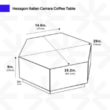 Carregar imagem no visualizador da galeria, Hexagon Carrara Table