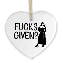 Carregar imagem no visualizador da galeria, Hilarious Fcks Given Irreverent Nun Ornament, Badass and Cheeky Gift Store Gem