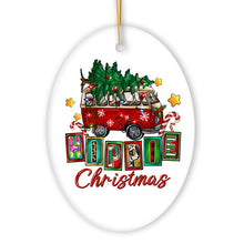 Carregar imagem no visualizador da galeria, Hippy Christmas Festive and Fun Holiday Ornament with Van and Tree