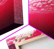 Load image into Gallery viewer, Beneath a pink ocean, cool abstract art fuchsia, Framed Canvas Print, Ready To Hang Wall Art, Framed Wall Art