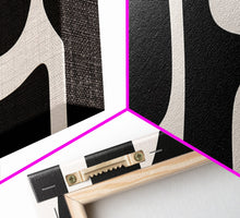 Carregar imagem no visualizador da galeria, 3 Piece Framed Canvas Wall Art Abstract Geometric Shapes, Triptych Wall Decor, Cool Kitchen Art, Above Sofa Art, Unique Art, Abstract Decor