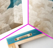 Carregar imagem no visualizador da galeria, Framed Canvas Wall Art Set of 3 Pastel Clouds, Navy Blue Sky, Nature Landscape Prints, Minimalist Modern Art Nature Boho Wall Decor