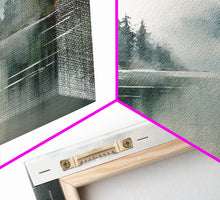 Carregar imagem no visualizador da galeria, 3 Piece Triptych Canvas Print Set, Oil Painting Landscape Painting, Tropical River Scene, Minimalist Boho Decor