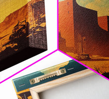 Carregar imagem no visualizador da galeria, Abandoned Art, 1940s Abandoned pueblo style villa, Wall Decor, Ready To Hang Framed Canvas Print, Oversize Wall Art