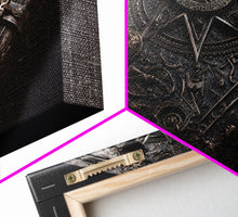 Carregar imagem no visualizador da galeria, A Book Of Spells Framed Canvas Print, Halloween Wall Art, Halloween Decor, Canvas Wall Art With Frame, Spellbook Art