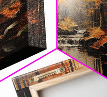 Carregar imagem no visualizador da galeria, Fall Centerpiece Landscape Painting Canvas Print, Autumn Decor, Fall Centerpiece, Fall Home Decor, Fall Wall Decor, Fall Home Decor