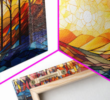 Carregar imagem no visualizador da galeria, Abstract Art Print, Botanical Art, Sunset Wall Art, Vibrant Art, Autumn Print, Fall Wall Art, Canvas Art Print, Wall Hanging, Panoramic Art