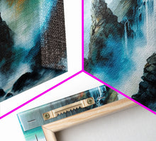 Carregar imagem no visualizador da galeria, Fantasy Waterfall Canvas Print - Panoramic Landscape Painting - Perfect for Living Room and Bedroom Decor
