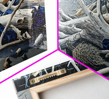 Carregar imagem no visualizador da galeria, Driftwood, Panoramic Framed Canvas Print, Pacific Northwest / Washington State Driftwood Washed Up On The Shore, Extra Wide Format Art