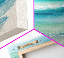 Load image into Gallery viewer, Blue Beach and Ocean Waves Panoramic Framed Canvas Print - Perfect for Living Room, Bedroom, Office Decor