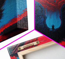 Load image into Gallery viewer, Angel Gabriel, Angelic Art, Gothic Angel Framed canvas print, cool colorful wall decor