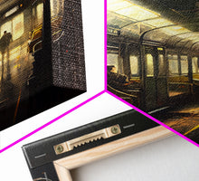Load image into Gallery viewer, Still life on a subway, train art, framed canvas print