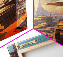 Load image into Gallery viewer, Canvas Print: Futuristic Cityscape - Modern Wall Art Decor, Vivid Colors, Ready to Hang