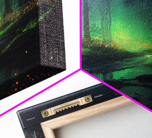 Carregar imagem no visualizador da galeria, Fireflies In Forest Swamp Night Green Wall Poster, Wall Decor, Wall Art Print, Fine Art Print