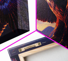 Carregar imagem no visualizador da galeria, Bald Eagle on the hunt, birds of prey animal prints, framed canvas print, American Bald Eagle Art