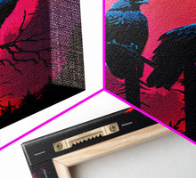 Load image into Gallery viewer, Birds of Prey sitting in a tree, Red-Tailed Hawk art, framed canvas print, birds of prey, hunter birds, animal art