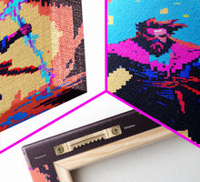 Carregar imagem no visualizador da galeria, Tabletop RPG pixel art, Human Necromancer Art, framed canvas print, framed game room decor