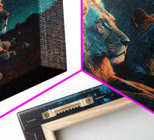 Load image into Gallery viewer, Boss Couple, Lion Art, Framed Canvas Print