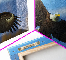 Load image into Gallery viewer, Eagle in a Mountain Clouds Canvas Wall Art Design, Framed Canvas Print Decor for Home & Office Decoration, CANVAS READY to Hang