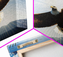 Load image into Gallery viewer, Bald Eagle in a Mountain Clouds Canvas Wall Art Design, Framed Canvas Print Decor for Home & Office Decoration, CANVAS READY to Hang