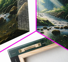 Cargar imagen en el visor de la galería, Colorful Watercolor Art, Framed Canvas Print, unique wall art, framed wall art, Landscape watercolor