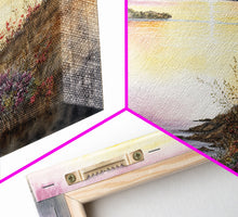 Cargar imagen en el visor de la galería, Flower Watercolor Painting, Beautiful thin brush stroke watercolor landscape, framed canvas print, living room art