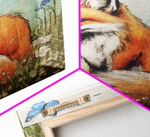 Carregar imagem no visualizador da galeria, Fox Art Print, Boho Wall Decor, Woodland Animals, Nursery Minimalist Baby Room, Earth Tone Monochromatic, Modern Gender Neutral, Canvas Art