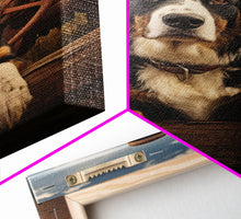 Load image into Gallery viewer, Dog Wall Art, Bernese Mountain Dog Wall Print, Farmhouse Wall Art, Wall Art, Framed Wall Art, Framed Canvas. Wall Print, Wall Canvas