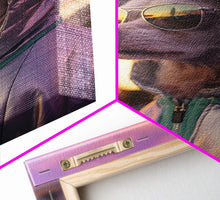 Cargar imagen en el visor de la galería, Chihuahua Wall Print, Dog Wall Art, Dog Sunglasses, Dog In Pink Hoodie, Funny Art, Framed Wall Art, Framed Canvas, Wall Print, Wall Canvas