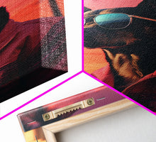 Cargar imagen en el visor de la galería, Chihuahua Wall Print, Dog Wall Art, Dog Sunglasses, Dog In Pink Jacket, Funny Art, Framed Wall Art, Framed Canvas, Wall Print, Wall Canvas