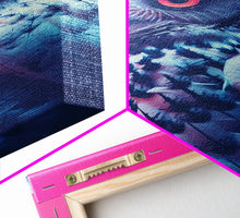 Load image into Gallery viewer, Bird Art, Owl Wall Print, Animal Art Print, Abstract Art, Animal Portrait, Pink Art, Framed Wall Art, Framed Canvas, Wall Print, Wall Canvas