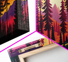 Load image into Gallery viewer, 3 Piece Framed Canvas Wall Art Retro Forest Nature Scenery Minimalist Canvas Print Modern Home Artwork Decoration for Living Room