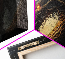 Carregar imagem no visualizador da galeria, Forest Dragon Nidhogg, Norse Mythology, Framed Canvas Print, Fantasy Dragon Art, Fantasy Decor