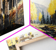 Load image into Gallery viewer, Birch Tree Wall Art, Nursery Forest, Framed Forest Canvas Print, Birch Trees, Watercolor, Landscape Forest Art