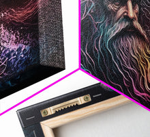 Carregar imagem no visualizador da galeria, Aegir, God Of The Sea, Framed Canvas Print, Norse Mythology, Norse Art, Living Room Wall Art