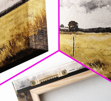 Load image into Gallery viewer, Early American Style Landscape Art | Primitive Farmhouse Decor | Framed Canvas Print | Wall Art | Wall Decor | Office Art | Muted Art