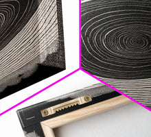 Carregar imagem no visualizador da galeria, Framed Canvas Print Wall Art, Grunge Forest Tree Rings, Abstract Illustrations, Modern Art, Nordic Decor for Bedroom, Tree Cross Section
