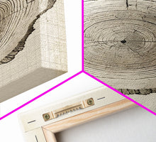 Carregar imagem no visualizador da galeria, Framed Canvas Print Wall Art Pastel Grunge Wood Tree Rings Abstract Illustrations Minimalist Modern Art Boho Decor Framed Canvas Print