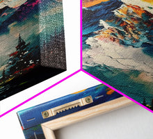 Load image into Gallery viewer, Annapurna III, Mountain Art, Rustic Mountain Landscape Wall Art, Framed Canvas Print, Abstract Oil Painting Print, Mountains of Nepal