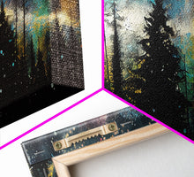 Load image into Gallery viewer, Pine Tree Gift, Forest Landscape Wall Art, Framed Canvas Print, Pine Tree Canvas, Pine Tree Artwork, Pine Tree Canvas Art, Wall Decor