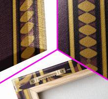 Load image into Gallery viewer, Art Deco Pattern Wall art, Framed Canvas Print, Art Deco, Canvas Wall art, Purple & gold art, Canvas wall art, Abstract art, Geometric art
