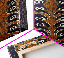 Load image into Gallery viewer, Art Deco Pattern Wall art - Framed Canvas Print - Art Deco - Abstract nature - Orange art - Patterns art - Beautiful art - Living room art