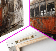 Carregar imagem no visualizador da galeria, Abandoned Orange Train, Graffiti Art, Urban Art Print, Street Art, Wall Decor, Large Canvas Print, Panoramic, Wall Art, Canvas Print