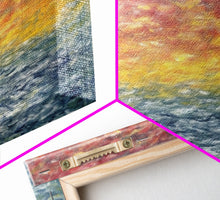 Carregar imagem no visualizador da galeria, Abstract Ocean Horizon Wall Art, Colorful Abstract, Framed Abstract Print Art, Sunset, Sea, Vibrant Art, Panoramic, Wall Art, Canvas Print